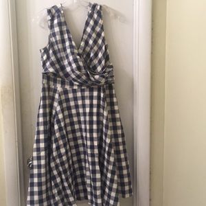 EShakti blue gingham dress